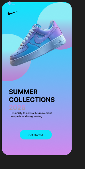 Nike Summer Collections app design